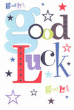 The lively energy of this good luck card seems to leap from the page, echoing the vibrant pulse of East Sheen on a sunny afternoon. 'Good Luck' is rendered in oversized, pastel blue letters, interlacing with vibrant reds, forest greens, and deep violets, each character thoughtfully chosen like a local florist blending the perfect bouquet for a neighbor's milestone. Pops of navy, lemony yellow, and lilac stars scatter across the pristine white background, suggesting dreams just waiting to be realized-perhaps along the tree-lined avenues or charming corners of East Sheen. The card's surface is beautifully smooth, easy to hold and pleasing to the touch, just like the crisp wrap on a hand-tied floral arrangement. It carries with it an infectious optimism, the kind you want to share with someone about to embrace a big change-a student welcoming exam results, a friend off to university, or a loved one starting something new nearby. This card distills that unmistakable feeling of local pride and belief, reminiscent of the heartfelt warmth East Sheen residents show when wishing one another well.